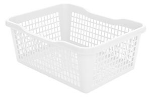 Plastový košík 35,9 x 26,9 x 13 cm, biela