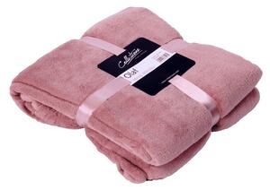 Ružový plyšový pléd Olaf old pink - 150 * 200 cm - Collectione
