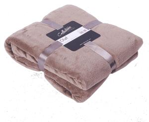 Taupe plyšový pléd Olaf taupe - 150 * 200 cm - Collectione