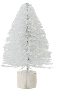 Malý biely trblietavý vianočný stromček - 14 cm - J-Line by Jolipa