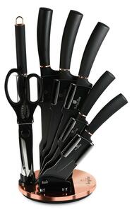 Sada kuchynských nožov v otočnom stojane 8 dielna Berlingerhaus Black Rose Collection BH-2421