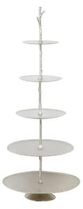 Strieborný kovový 5-tich poschodový etažér Tresa nickel - 62 * 56 * 175cm - Light & Living