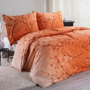 Bavlnené posteľné obliečky PATRICIA oranžové predĺžená dĺžka