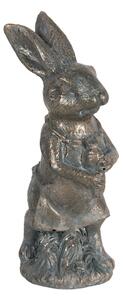 Metalická veľkonočné dekorácie králika métallique - 4 * 4 * 11 cm - Clayre & Eef
