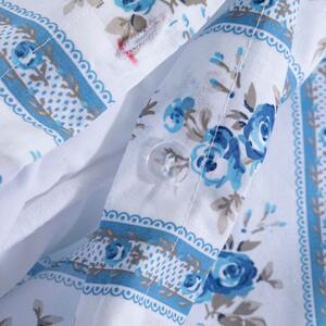 Bavlnené posteľné obliečky ROZÁLIE modrá štandardná dĺžka