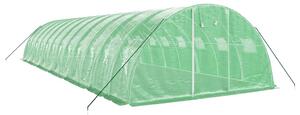 Fóliovník s oceľovým rámom zelený 48 m² 12x4x2 m