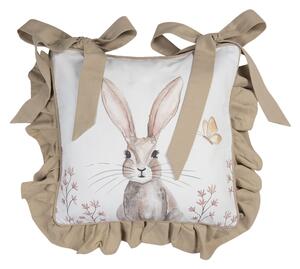 Poťah na podsedák s volánom Rustic Easter Bunny - 40 * 40 cm - Clayre & Eef