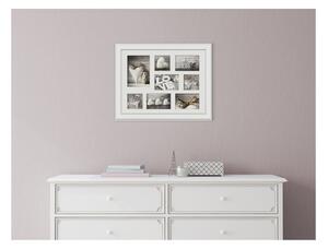 Biely rámik na 8 fotografií Styler Galeria Malmo, 51 × 41 cm