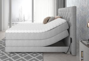 Drevko Polohovacia čalúnená posteľ Clover - Dora 21 - 140 x 200 cm, Bežová