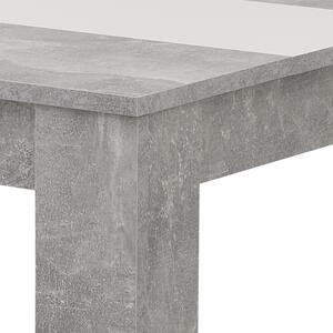 Jedálenský stôl MAREIKE T betón/biela