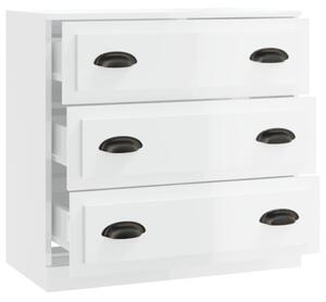Komoda lesklá biela 70x35,5x67,5 cm spracované drevo