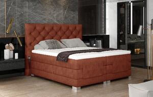 Drevko Polohovateľná čalúnená posteľ Clover - Dora 63 - 140 x 200 cm, Červená
