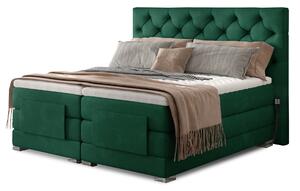Drevko Polohovacia čalúnená posteľ Clover - Kronos 19 - 140 x 200 cm, Zelená