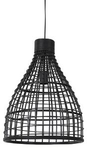 Čierne ratanové závesné svetlo Puerto - Ø 40*51cm - Light & Living