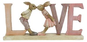 Veľkonočné dekorácie králikov Love - 19 * 3 * 9 cm - Clayre & Eef