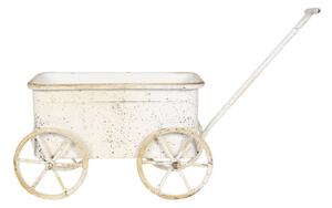 Retro kvetináč v tvare vozíku - 29 * 16 * 16 cm - Clayre & Eef