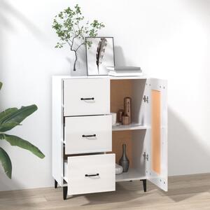 Komoda lesklá biela 69,5x34x90 cm spracované drevo