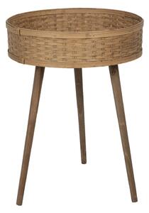 Odkladací stolík s bambusovou výplňou - 46 * 62 cm - Clayre & Eef