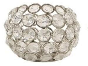 Kovový svietnik vyplnený sklíčkami Crystal - Ø 6 * 6 cm - Light & Living