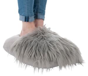 Šedý vankúš na nohy Faux grey - 45 * 40 cm - J-Line by Jolipa