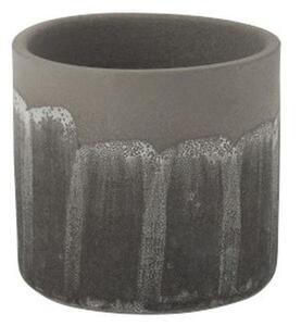 Šedý granitový obal na kvetináč Transition L - Ø 17 * 16 cm - J-Line by Jolipa