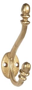 Zlatý kovový háčik - 3 * 8 * 12 cm - Clayre & Eef