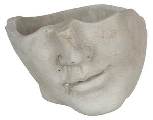 Kvetináč v dizajne nedokončenej sochy hlavy - 21 * 19 * 14 cm - Clayre & Eef