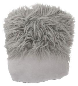 Šedý vankúš na nohy Faux grey - 45 * 40 cm - J-Line by Jolipa