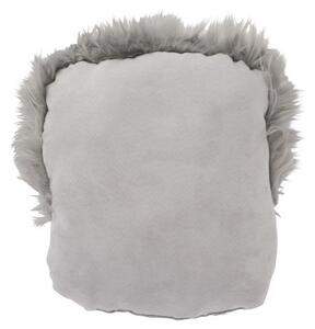 Šedý vankúš na nohy Faux grey - 45 * 40 cm - J-Line by Jolipa