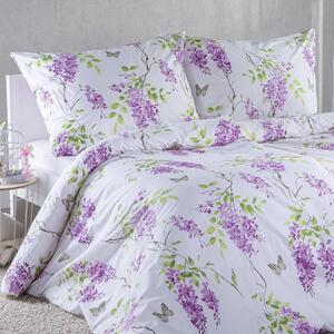 Bavlnené posteľné obliečky ORGOVÁN fialová štandardná dĺžka