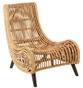 Prírodné ratanové dizajnové kreslo Laina - 60 * 90 * 85 cm - J-Line by Jolipa