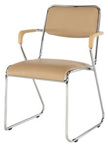 TEMPO Stohovateľná stolička Derya - hnedá - 79x53x57 cm