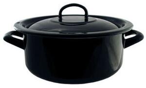 Čierny smaltovaný hrniec s pokrievkou Blacck - Ø20cm - 2,8L - Münder Email
