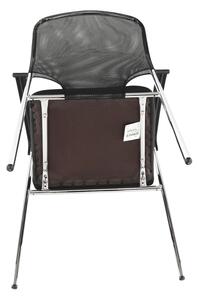 TEMPO Stohovateľná stolička Umut - čierna - 82x54x56 cm