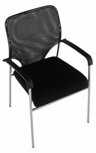 TEMPO Stohovateľná stolička Umut - čierna - 82x54x56 cm