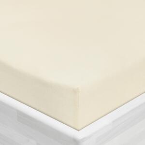 Jersey napínacie prestieradlo JR-002 Smotanové 90 x 200 - výška 20 cm