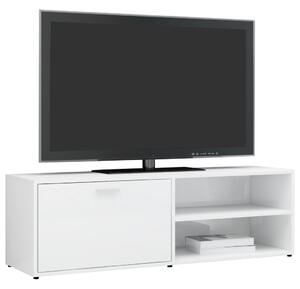 TV skrinka, lesklá biela 120x34x37 cm, kompozitné drevo