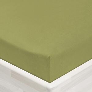 Jersey napínacie prestieradlo JR-020 Olivové 90 x 200 - výška 20 cm