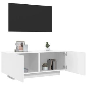 TV skrinka biela 100x35x40 cm spracované drevo