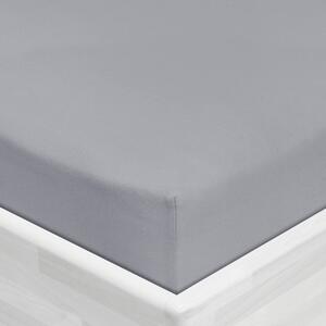 Jersey napínacie prestieradlo JR-028 Svetlo sivé 90 x 200 - výška 20 cm