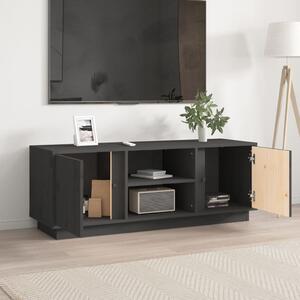 TV skrinka sivá 110x35x40,5 cm masívna borovica