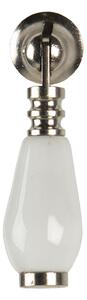 Biela keramická úchytka Doria - 2 * 6 cm - Clayre & Eef