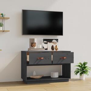TV skrinka sivá 90x40x60 cm masívna borovica