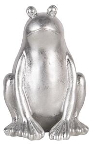 Strieborná dekoratívne soška žaby - 13 * 13 * 20 cm - Clayre & Eef