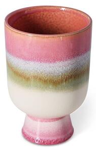 Ružový kameninový obal na kvetináč Retro Rosefield - Ø 13*19,5 cm - HKLIVING