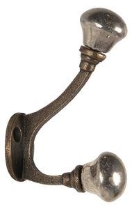 Nástenný liatinový háčik - 3 * 5 * 9 cm - Clayre & Eef