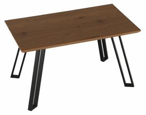 KONDELA Jedálenský stôl, dub/čierna, 140x83 cm, PEDAL