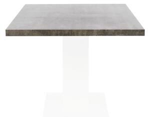 KONDELA Jedálenský stôl, betón/biela matná, 138x90 cm, BOLAST