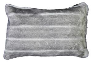 Svetlo sivý chlpatý vankúš Tiara s prúžkami - 40 * 60 * 15cm - Mars & More