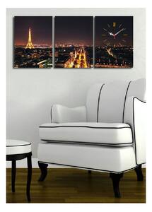 Nástenné obrazové hodiny Paríž, 96 × 40 cm